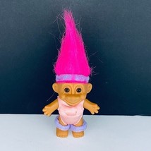 Russ Troll Doll Pink Hair Leotard Purple Sweat Bands Exercise Aerobics Gym - $20.69