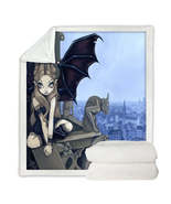 The Secret of Notre Dame Mysterious Gargoyle Fairy Throw Blanket - $55.90+