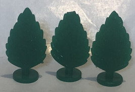 Plastic Green Bushes Lot Of 3 Model Train Accessories Small - $4.94