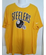 Pittsburgh Steelers Yellow Nike Tee Men&#39;s T-Shirt 3XL - £14.76 GBP