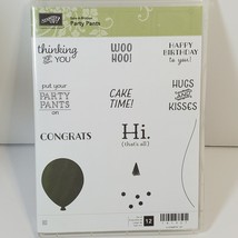 Stampin Up Stamp Set Party Pants 12 pieces Sale-A-Bration EUC Balloon Birthday - $7.69