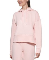 DKNY Womens Sport Metallic-Logo Pullover Hoodie Size X-Small Color Rosewater - £54.12 GBP