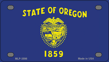 Oregon Flag Novelty Mini Metal License Plate Tag - $14.95