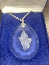 LITTLE GALLERY, Glass seashell ￼Necklace in Box, 22&quot; chain Seashell - £6.33 GBP