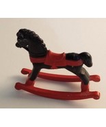 The Littles Rocking Horse Mattel Red Black 1980s Vintage Replacement Dol... - $34.99