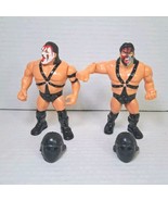 WWF WWE Hasbro Demolition Crush &amp; Smash w/ 2 Helmets Action Figures  Wre... - $121.51