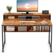 Cubiker Computer Home Office Desk, 47&quot; Small Desk Table with Storage Shelf and - £102.23 GBP