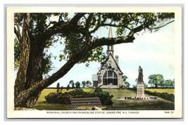 Memorial Church Grand Pre Nova Scotia NS Canada UNP WB Postcard S5 - £3.13 GBP