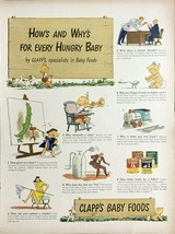 Vintage 1943 Clapp&#39;s Baby Foods Cartoons For How&#39;s &amp; Why&#39;s Advertisement - £4.87 GBP