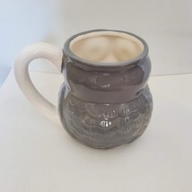 Owl Mug, Gray & White 3D Cup / Planter, pre-owned Ceramic, Modern Gourmet Foods image 5