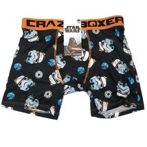 Disney Star Wars Storm Troopers Boxer Briefs Crazy Boxer Black Mens Size M - £9.40 GBP