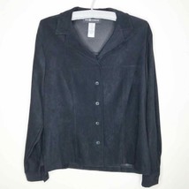 Sag Harbor Black Button Up Shirt Jacket Size 10 Womens - £5.44 GBP