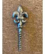 Vintage Floret Metal Finial 5.5 Inches Tall Screw In - $10.58