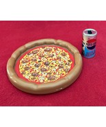 Vintage Dollhouse Mini Plastic Round Pizza Pepsi Cola Can Have a Pepsi Day - $23.59 CAD