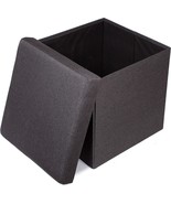 Birdrock Home Folding Storage Ottoman - Upholstered - 16 X 16 - Linen -,... - $50.93