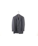 Vintage 50s Rockabilly Mens 42L Wool Herringbone 2 Button Suit Jacket Bl... - $1,301.76 MXN