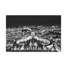 Rome Black And White Skyline Canvas Artwork Breathtaking Stunning Cityscape for - £72.13 GBP+