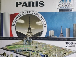 4D Cityscape Paris Time Puzzle History Over Time 1100 pieces NEW Discontinued - $30.84