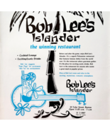 1972 Bob Lee&#39;s Islander Restaurant Boston Advertisement Lounge Tyler St ... - $41.35 CAD