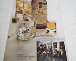 Seagram&#39;s V.O. Smooth Canadian Whisky Party Scene Vintage Print Ad 1968 - $5.98