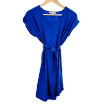 New PINK ROSE Dress Classic Knee length Belted Short-sleeve A-line Navy ... - $23.38