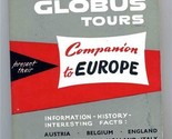 Globus Tours Companion to Europe Book Information History Facts &amp; Map 1964 - $17.82