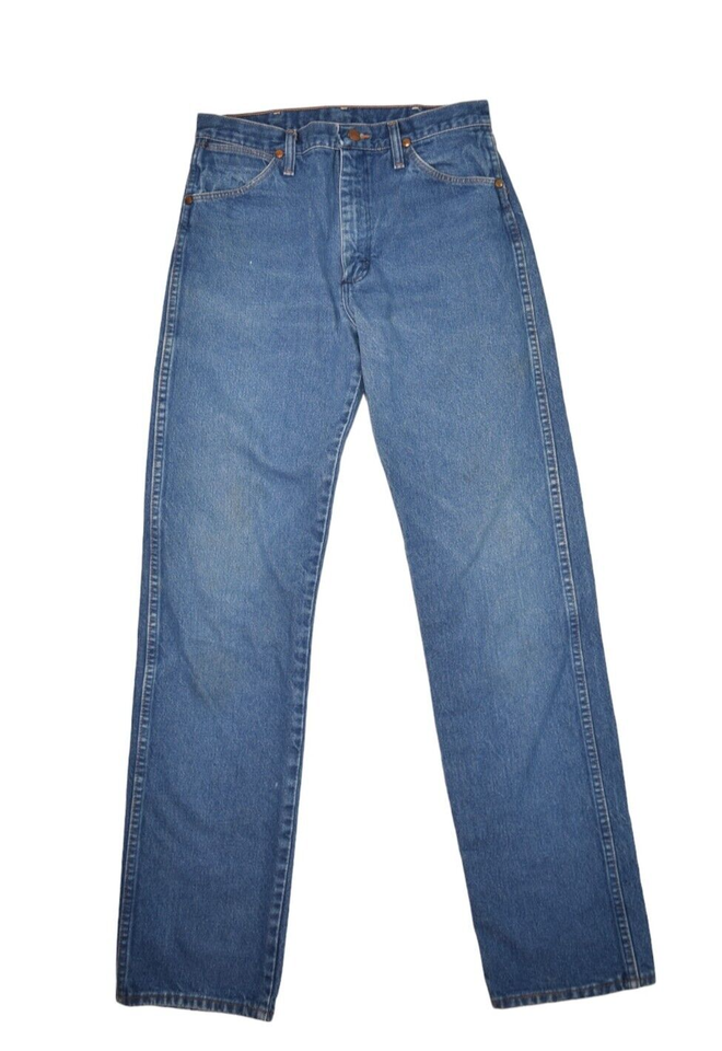 Primary image for Vintage Wrangler Jeans Mens 33x30 Medium Wash Denim Cowboy Western Made in USA