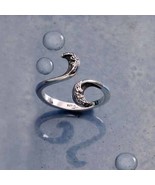 Sterling Silver Stylized Wave Adjustable Ring - $53.61 CAD