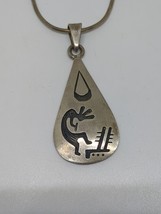 Mexico Sterling Silver 925 Southwestern Kokopelli Pendant Necklace 18&quot; - £39.81 GBP