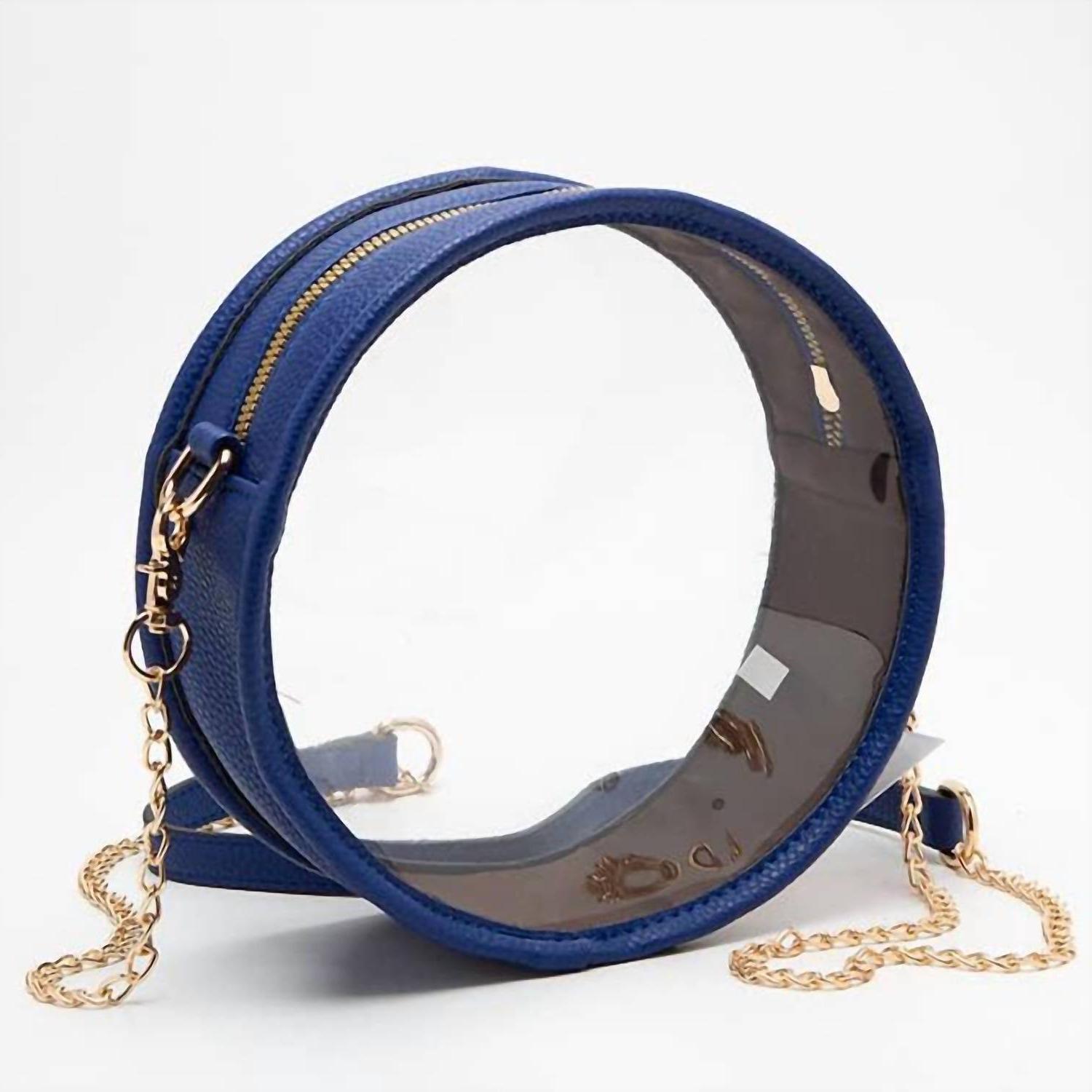 Hana solid color trim clear round crossbody bag size One Size - $36.63
