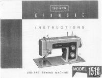 Sears Kenmore 1516 Sewing Machine Manual Instruction Book L - $12.99