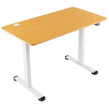 Electric Standing Desk Adjustable Stand up Computer Desk Anti-collision-Natural  - $4,045.31 MXN