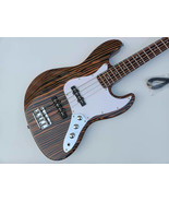 free shipping zebrawood wood body and neck 4 string electric bass Guitar... - $5,567.05 MXN