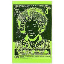 1968 Jimi Hendrix Experience Concert Mini Poster, Denver- Reproduction 1... - $10.15
