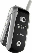 Motorola V265 Verizon Flip Cell Phone Black/Silver CDMA Compact Simple 2G GradeC - £8.91 GBP