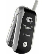 Motorola V265 Verizon Flip Cell Phone Black/Silver CDMA Compact Simple 2... - £8.78 GBP