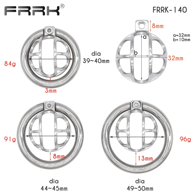 House Home FRRK Sissy CBT Mature Cage for Male Stainless Steel Mature Home Rings - £35.04 GBP