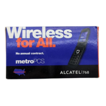 Alcatel 768 Flip Phone Metro PCS Locked GSM 3G Bluetooh 2MP Camera 2.4" ... - $43.16