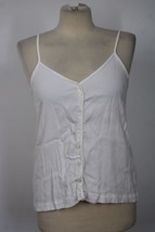 J Crew M White Button-Front Camisole Tank Top - £11.25 GBP