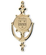 Bradley Irish Coat of Arms Brass Door Knocker - $913.81 MXN
