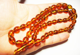 Islamic 45 Prayer bead Natural Baltic Amber Tasbih Misbaha prayer beads pressed - £77.31 GBP