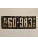 1926 Minnesota License Plate A 60-983 MN &#39;26 Vintage MINN-MAN CAVE-DECOR - $40.83 CAD