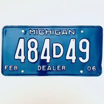 2006 United States Michigan Base Dealer License Plate 484D49 - £13.15 GBP