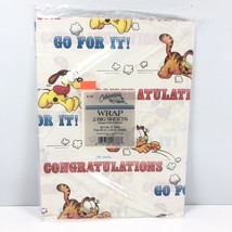 Vintage 1978 Garfield Wrapping Paper Celebrations By Gibson 2 Sheets 20x30 - $148.51 MXN