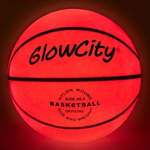 GlowCity Glow in The Dark Size 7 Basketball for Teen Boy - Glowing Red B... - £73.17 GBP