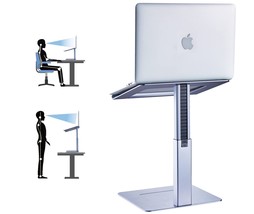 DJ Laptop Stand Adjustable Height, Laptop Raised Stand for for Desk, Sta... - £46.38 GBP