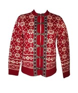 Vintage Petite Sophisticate Sweater Wool Fair Isle Cardigan Women&#39;s Small - $35.00
