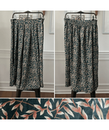 Vintage 90s CC Hughes Long Skirt Green Cottagecore Prairie Vines L - €15,44 EUR