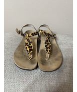 Vionic Womens Paden T-Strap Sandal Size 6 Patent Leopard Animal Print Co... - $41.03 CAD