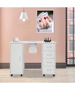 Manicure Nail Table Desk Salon Work Station W/ 4 Drawers Beauty Equipmen... - £212.37 GBP